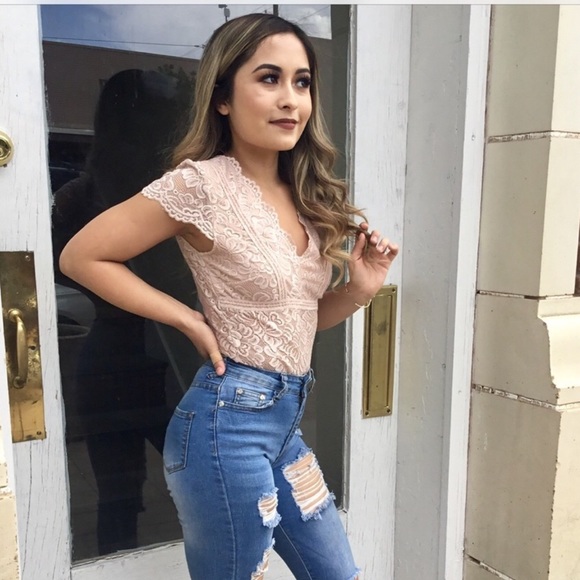 Bodysuit Lace Blush-Last One - Picture 5 of 6
